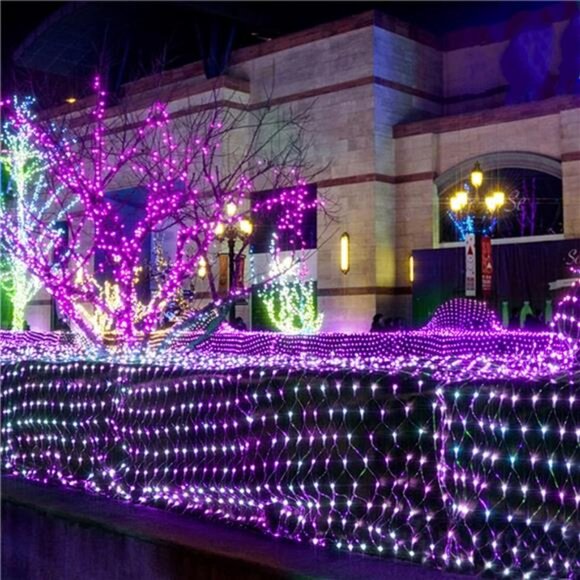 Outdoor Halloween Net Lights, 12FT x 5FT 360 LED Christmas Fairy Mesh Lights - Picture 2 of 8